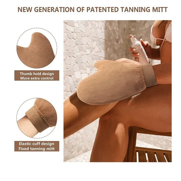 CeleCily Self Tanning Mitt Applicator - Self Tanner Mitt 4 in 1 Set - Picture 5 of 9
